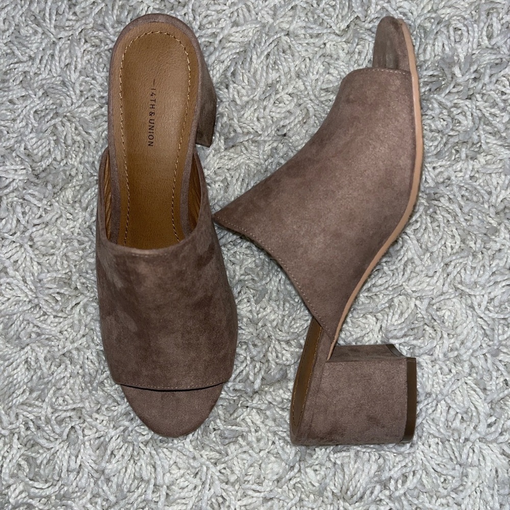 Suede Mule Heels